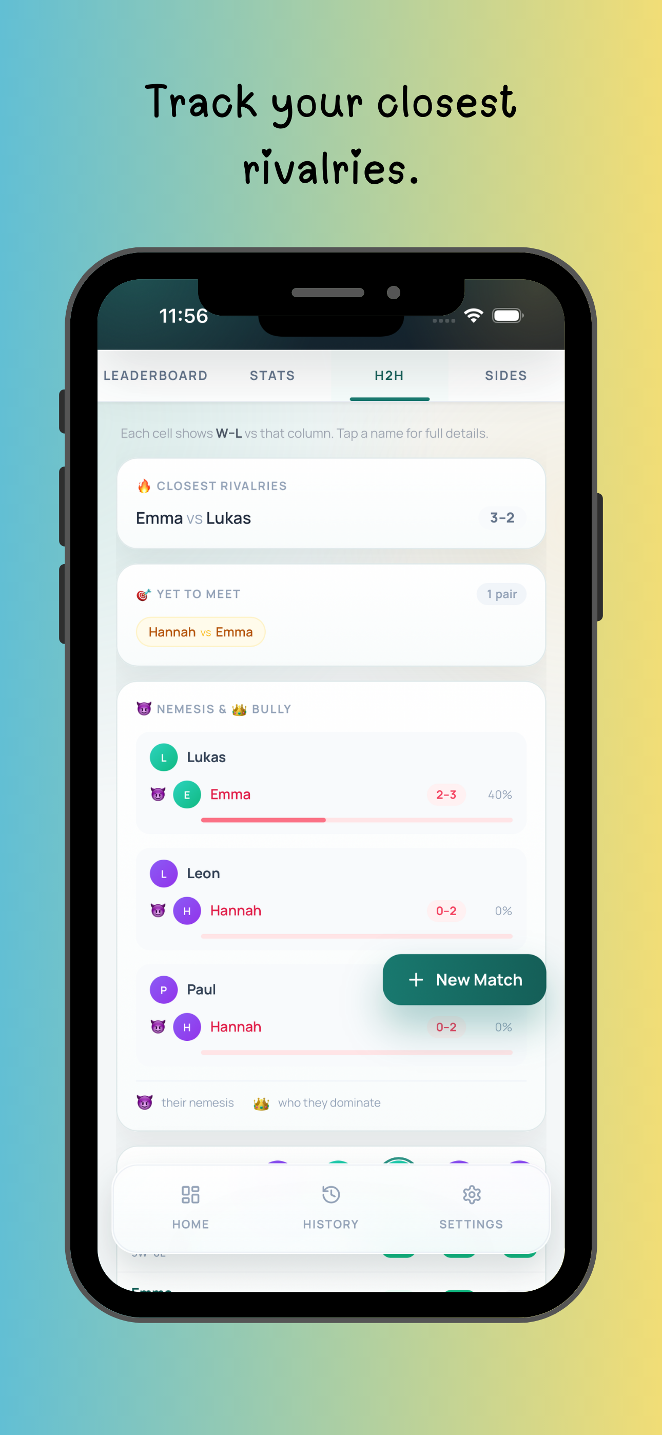 Smoosh app – rivalries